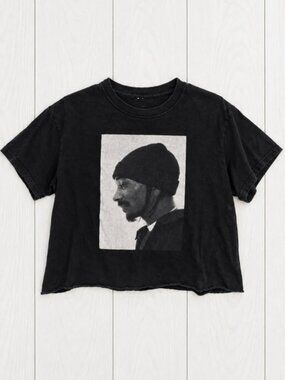 Snoop Dogg Black Graphic Print Crop Top Short Sleeve T-Shirt Women’s Size S